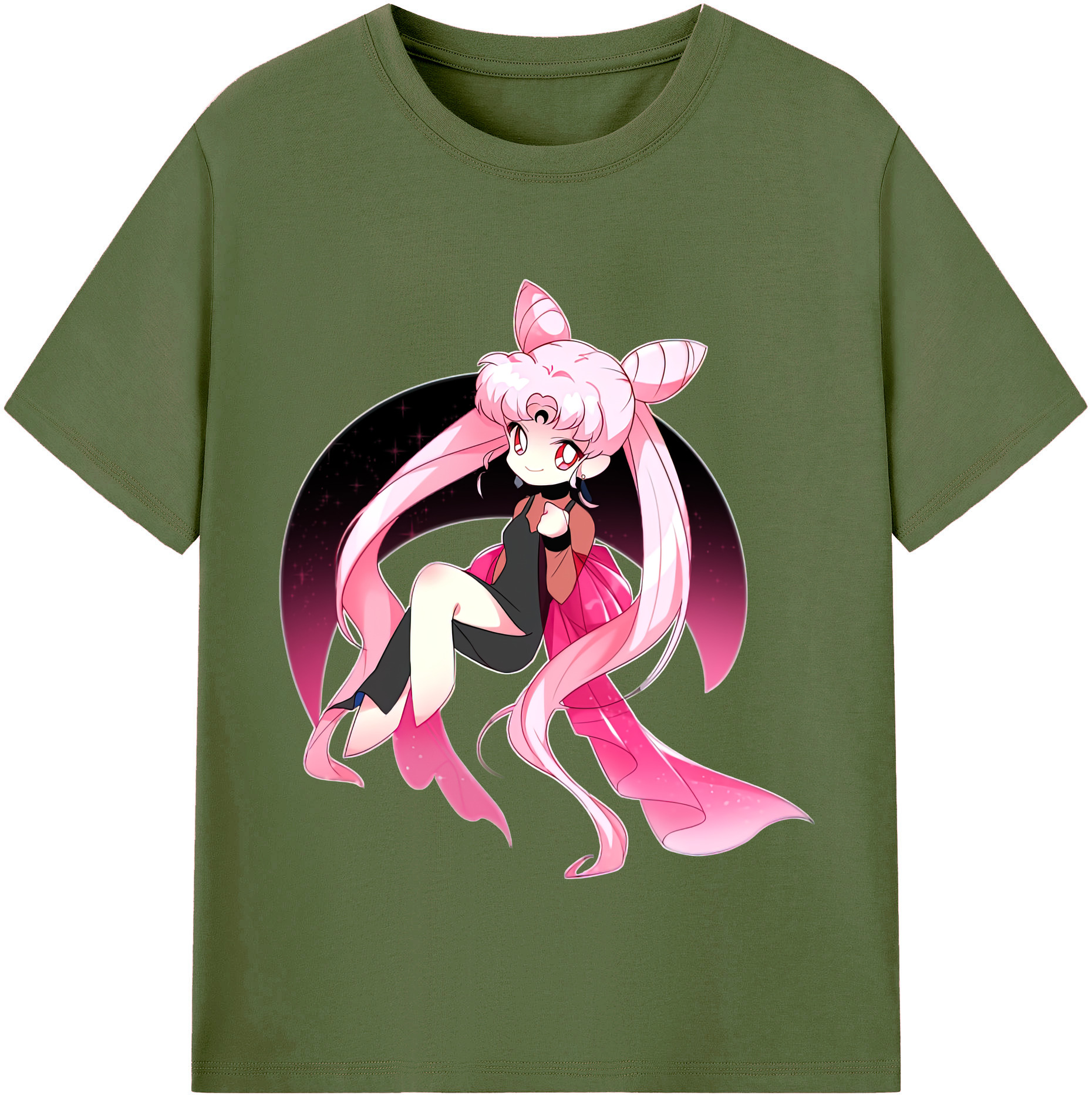 （画像用） 美少女戦士セーラームーン ちびうさ Sailor Moon Chibiusa Tsukino Usagi Small Lady Serenity 綿100％半袖Tシャツ（フロントプリント）